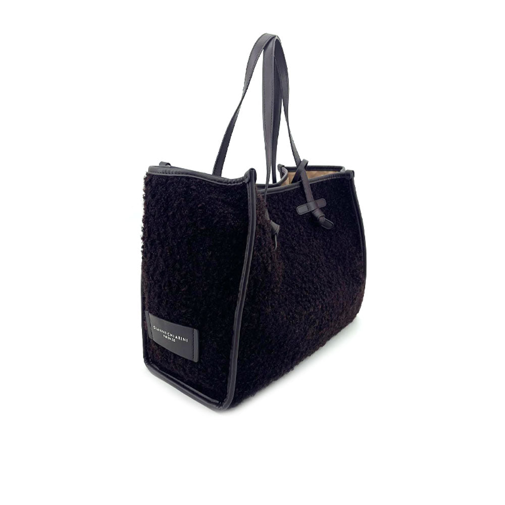 Gianni Chiarini Marcella shopping bag in bouclé fabric