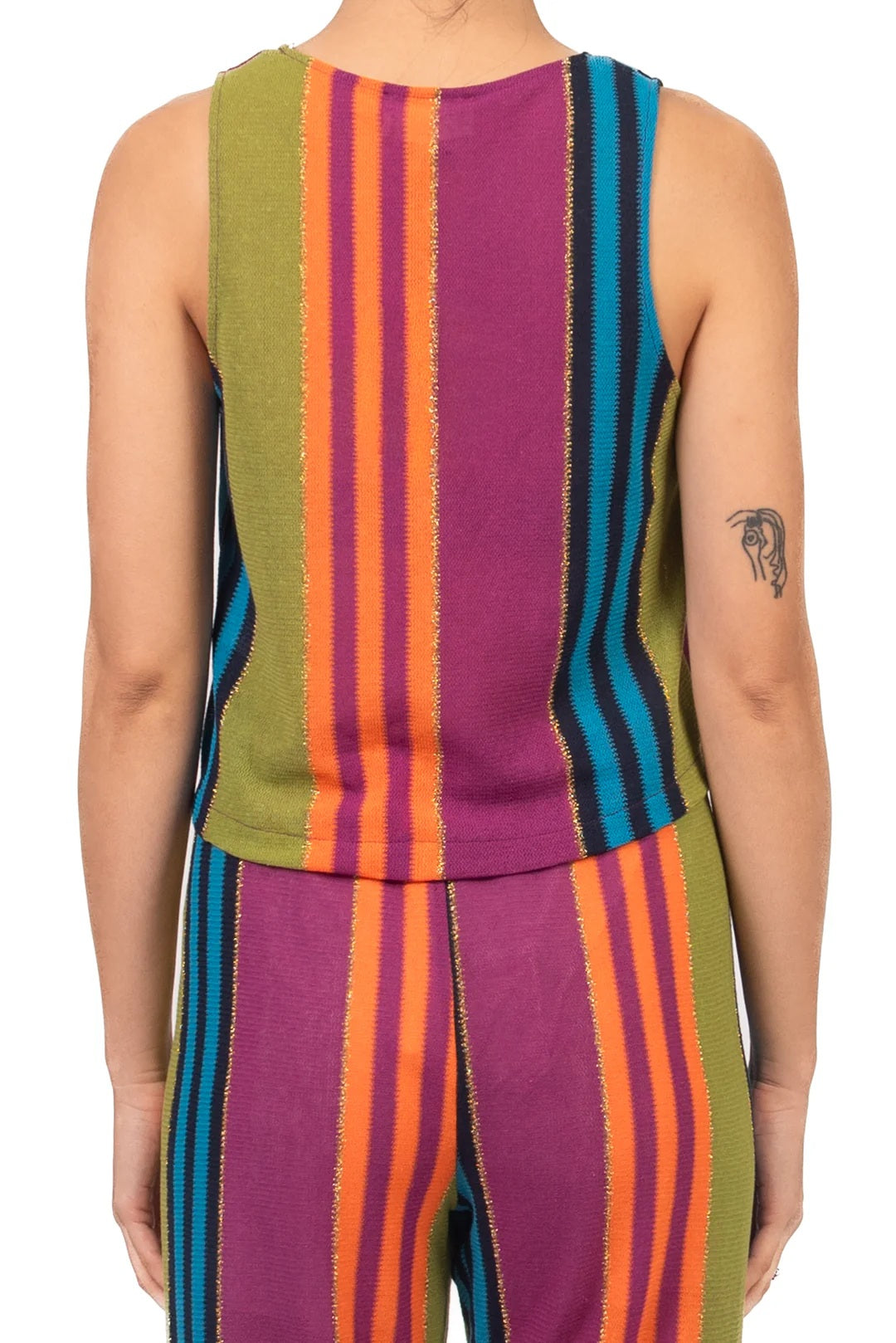 Multicolored lurex thread tank top Vicolo