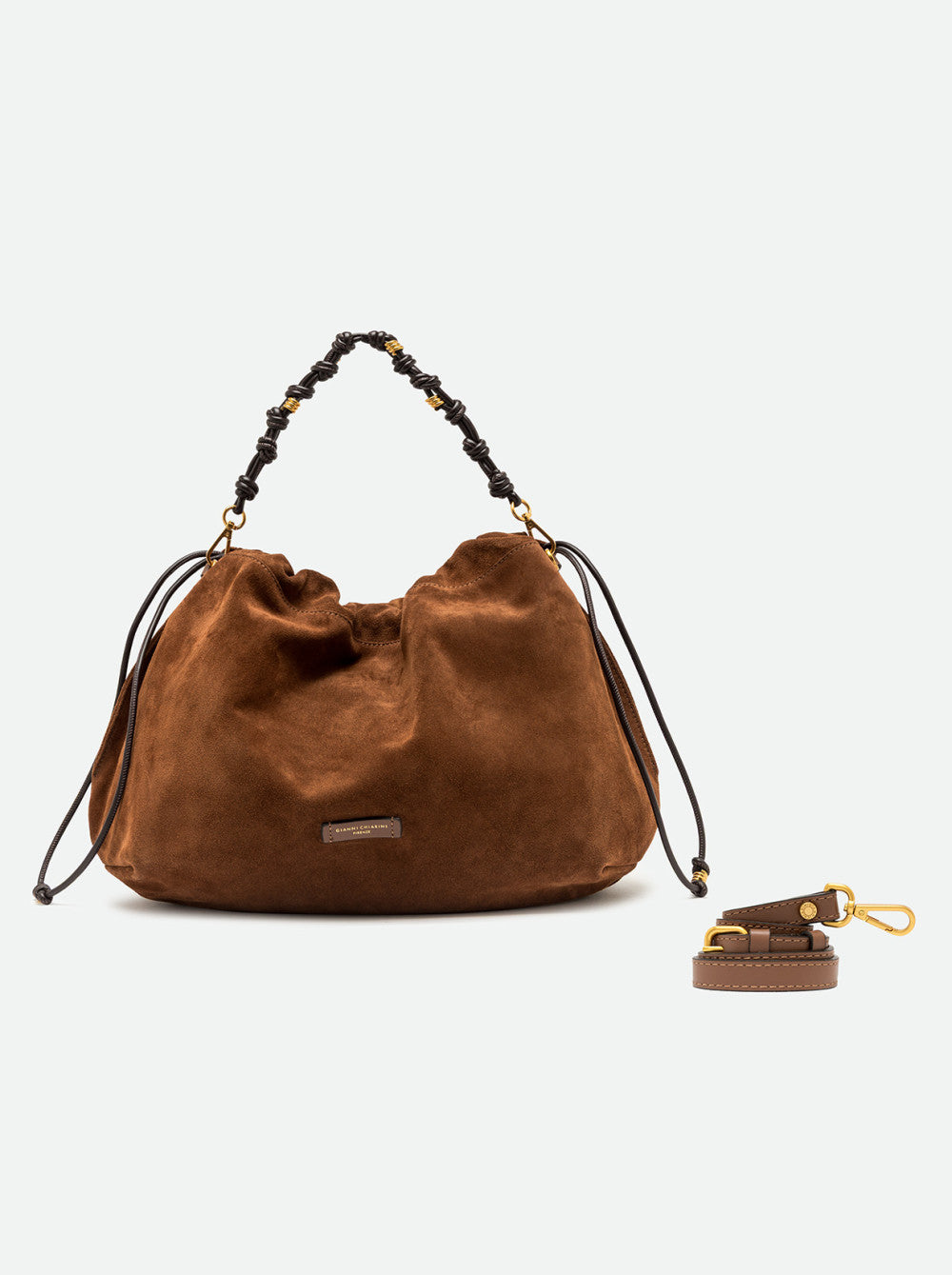 Borsa a spalla Morgana in pelle scamosciata Gianni Chiarini