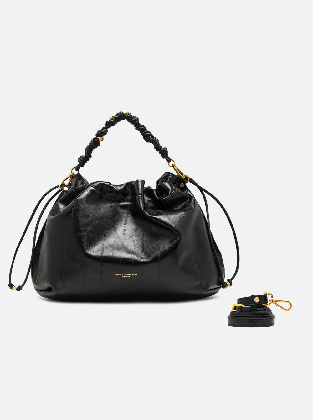 Borsa a spalla Morgana in pelle stampa anguilla Gianni Chiarini