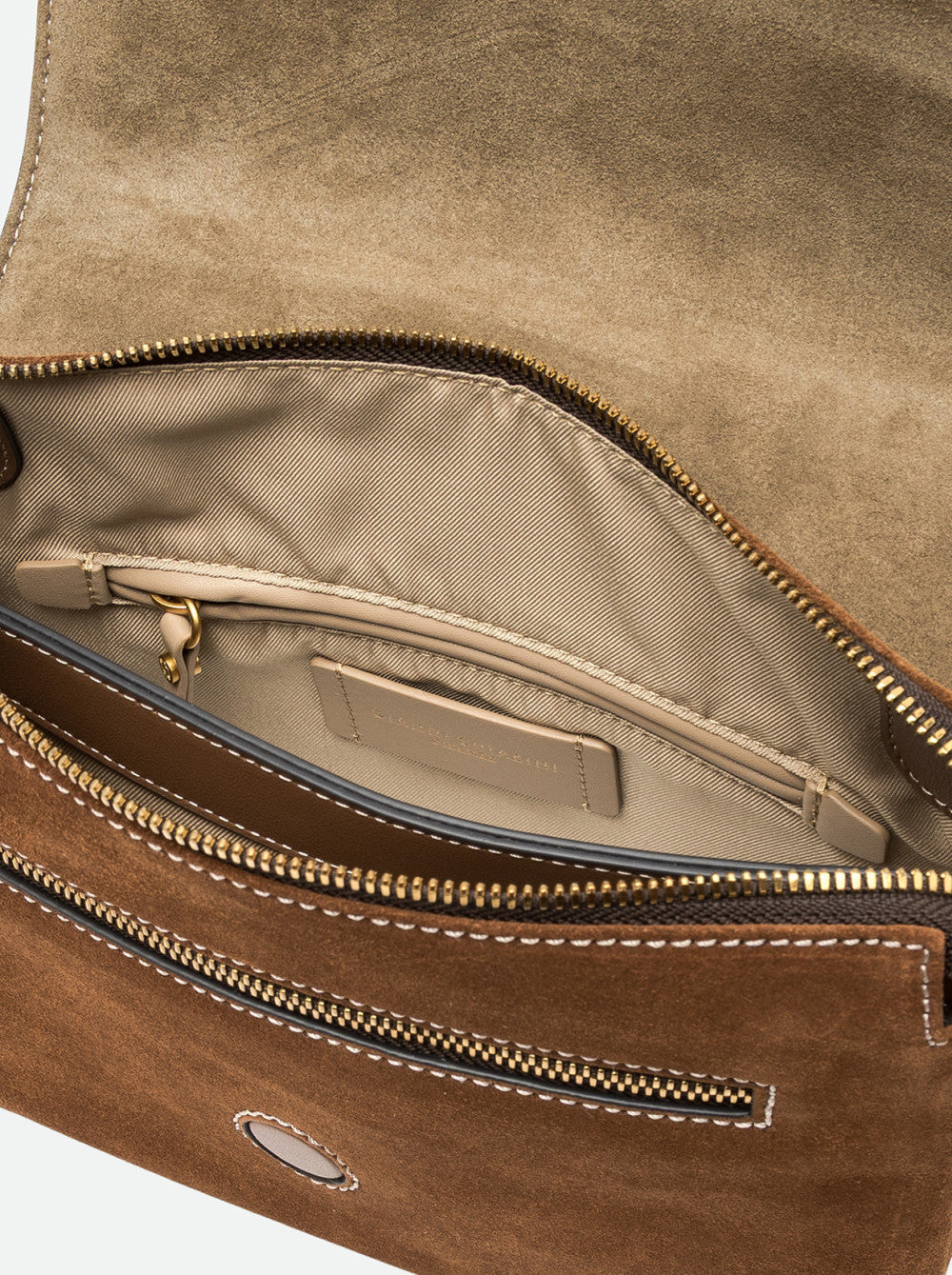 Borsa a tracolla Three in pelle scamosciata Gianni Chiarini