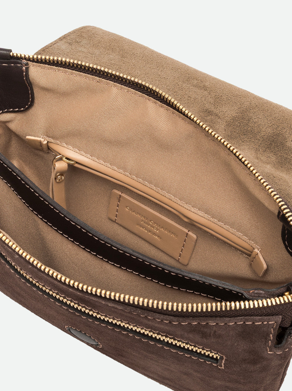 Borsa a tracolla Three in pelle scamosciata Gianni Chiarini