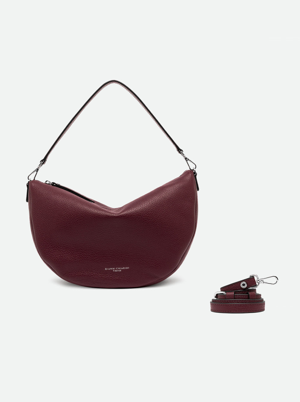 Gianni Chiarini Cleo pebbled leather shoulder bag