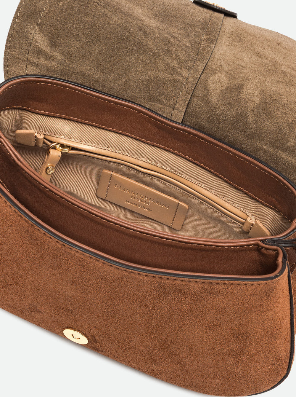 Gianni Chiarini Helena Round Suede Shoulder Bag