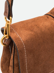 Gianni Chiarini Helena Round Suede Shoulder Bag