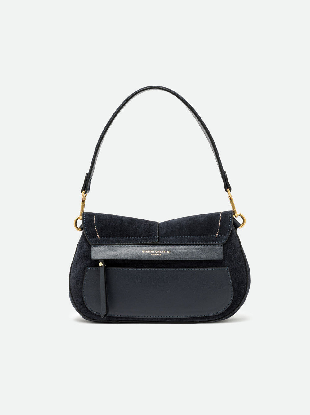 Gianni Chiarini Helena Round Suede Shoulder Bag