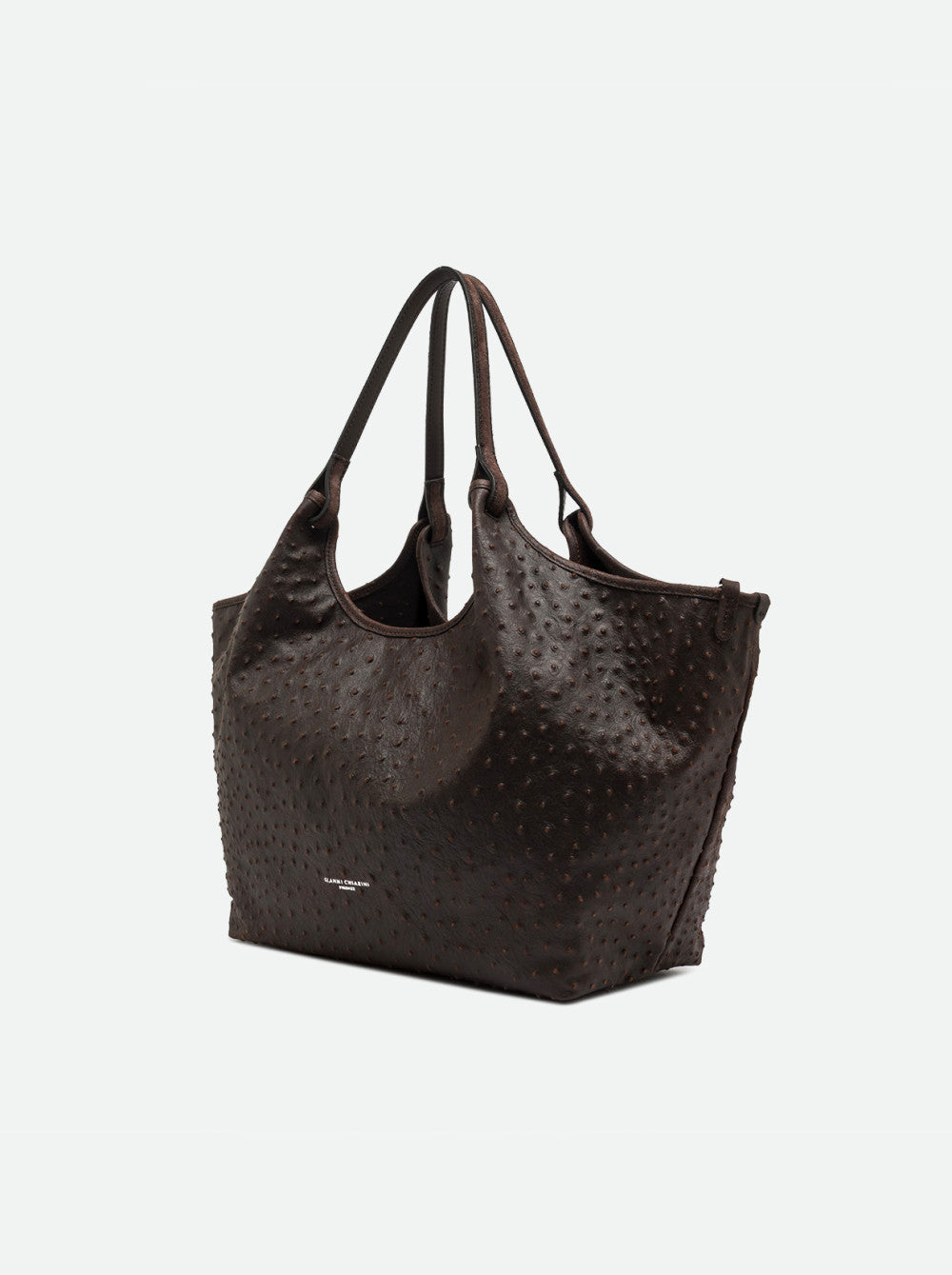 Borsa a spalla Dua in pelle stampa struzzo Gianni Chiarini
