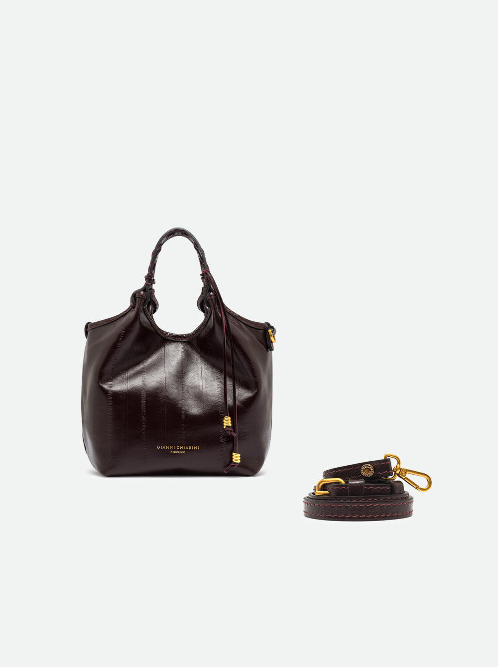 Borsa a mano Dua in pelle stampa anguilla Gianni Chiarini