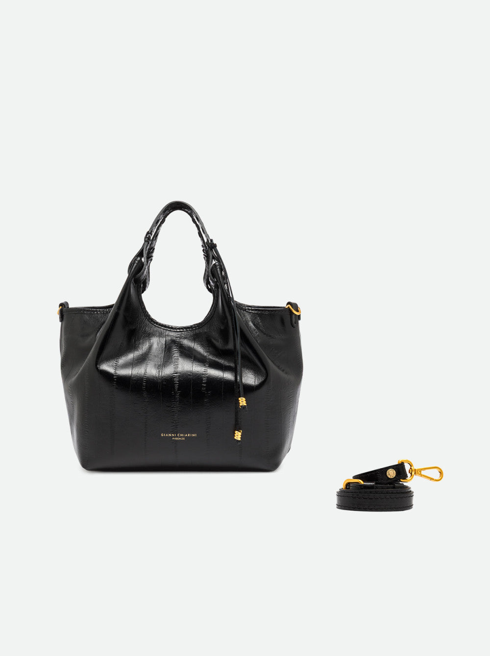 Borsa a mano Dua in pelle stampa anguilla Gianni Chiarini
