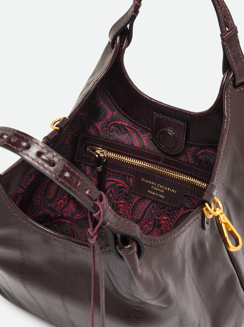 Borsa a mano Dua in pelle stampa anguilla Gianni Chiarini