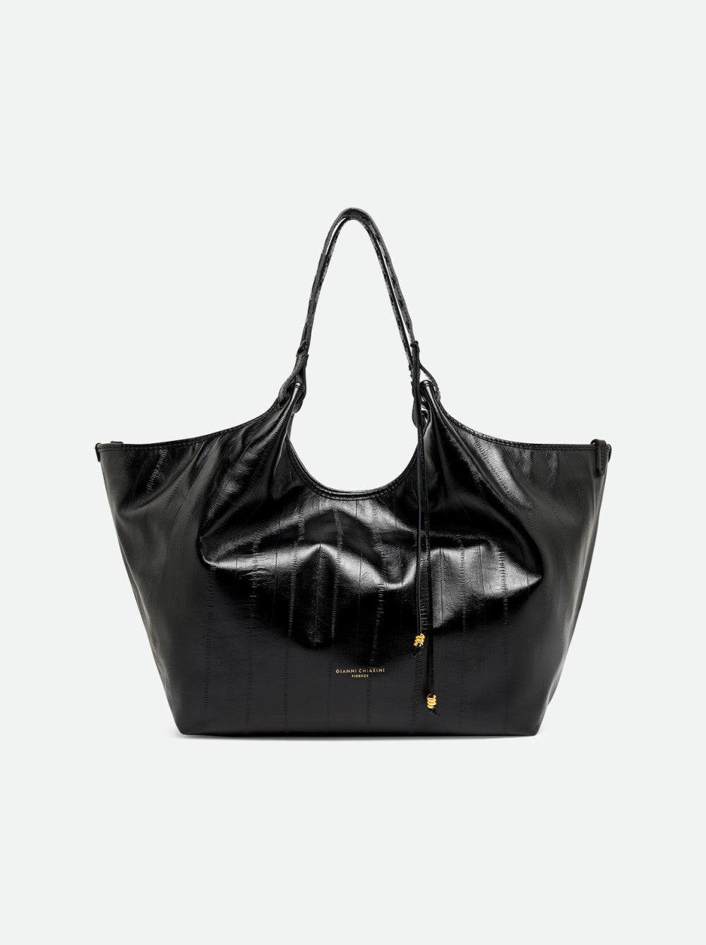 Gianni Chiarini Dua eel-print leather shoulder bag