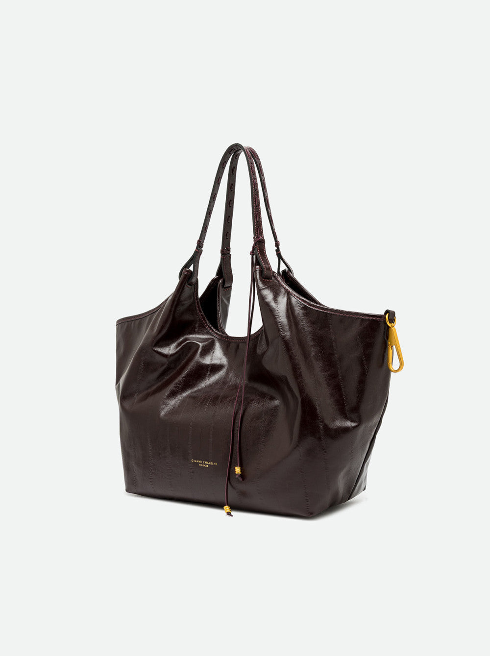 Borsa a spalla Dua in pelle stampa anguilla Gianni Chiarini