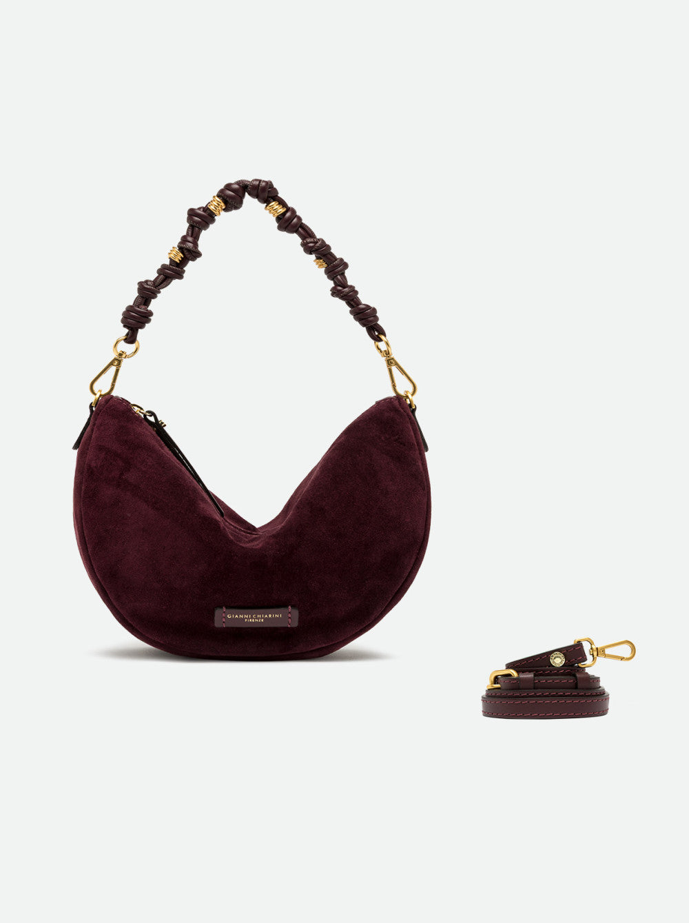 Borsa a spalla Cleo in pelle scamosciata Gianni Chiarini