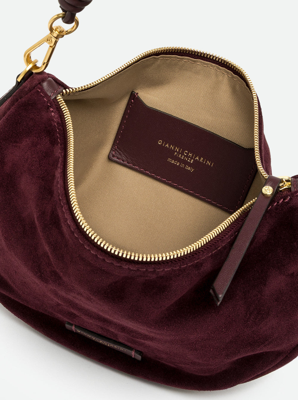 Borsa a spalla Cleo in pelle scamosciata Gianni Chiarini