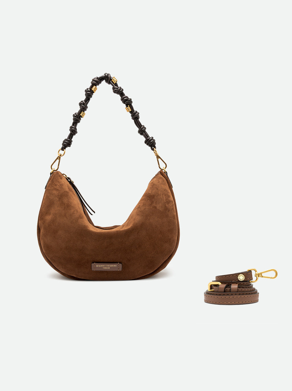 Borsa a spalla Cleo in pelle scamosciata Gianni Chiarini