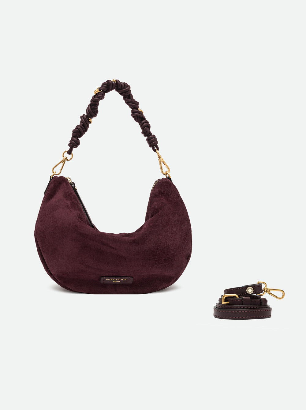 Borsa a spalla Cleo in pelle scamosciata Gianni Chiarini
