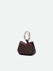 Portachiavi Charm Helena Round in pelle effetto struzzo Gianni Chiarini
