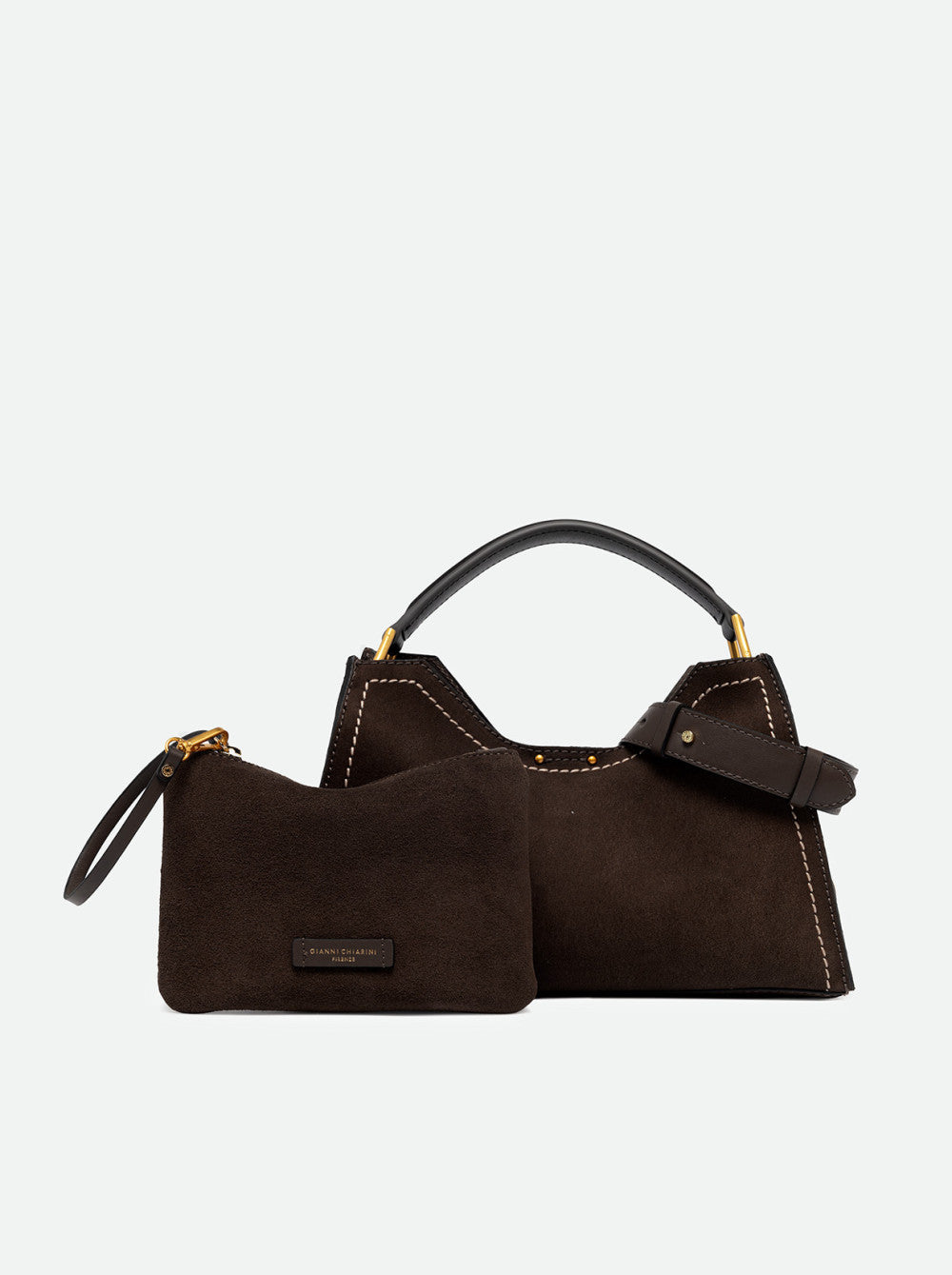 Borsa a mano Aurora in pelle scamosciata Gianni Chiarini
