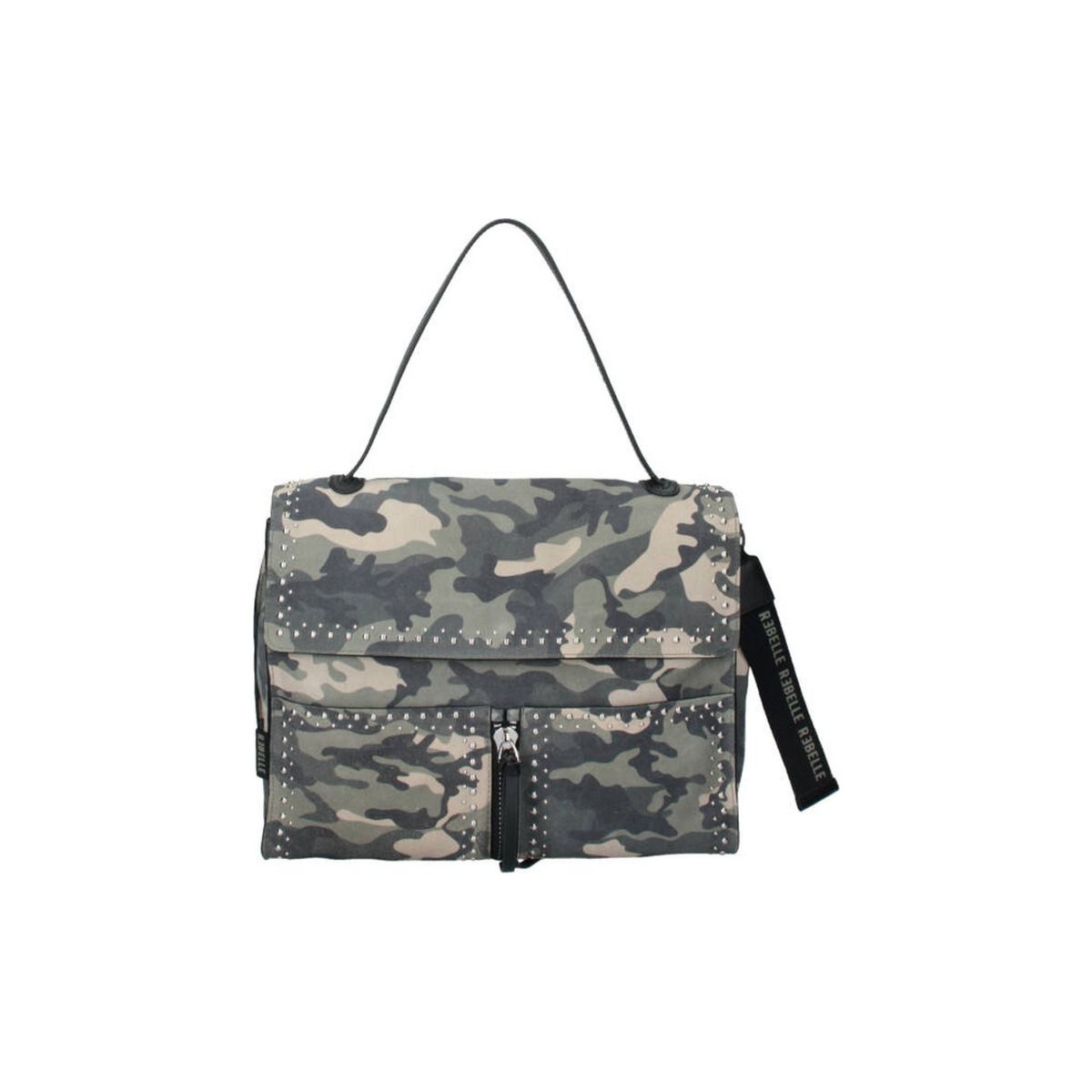 Borsa a spalla Clio Satchel L Combat in camoscio Rebelle