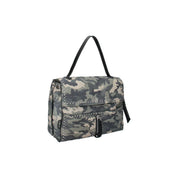 Borsa a spalla Clio Satchel L Combat in camoscio Rebelle