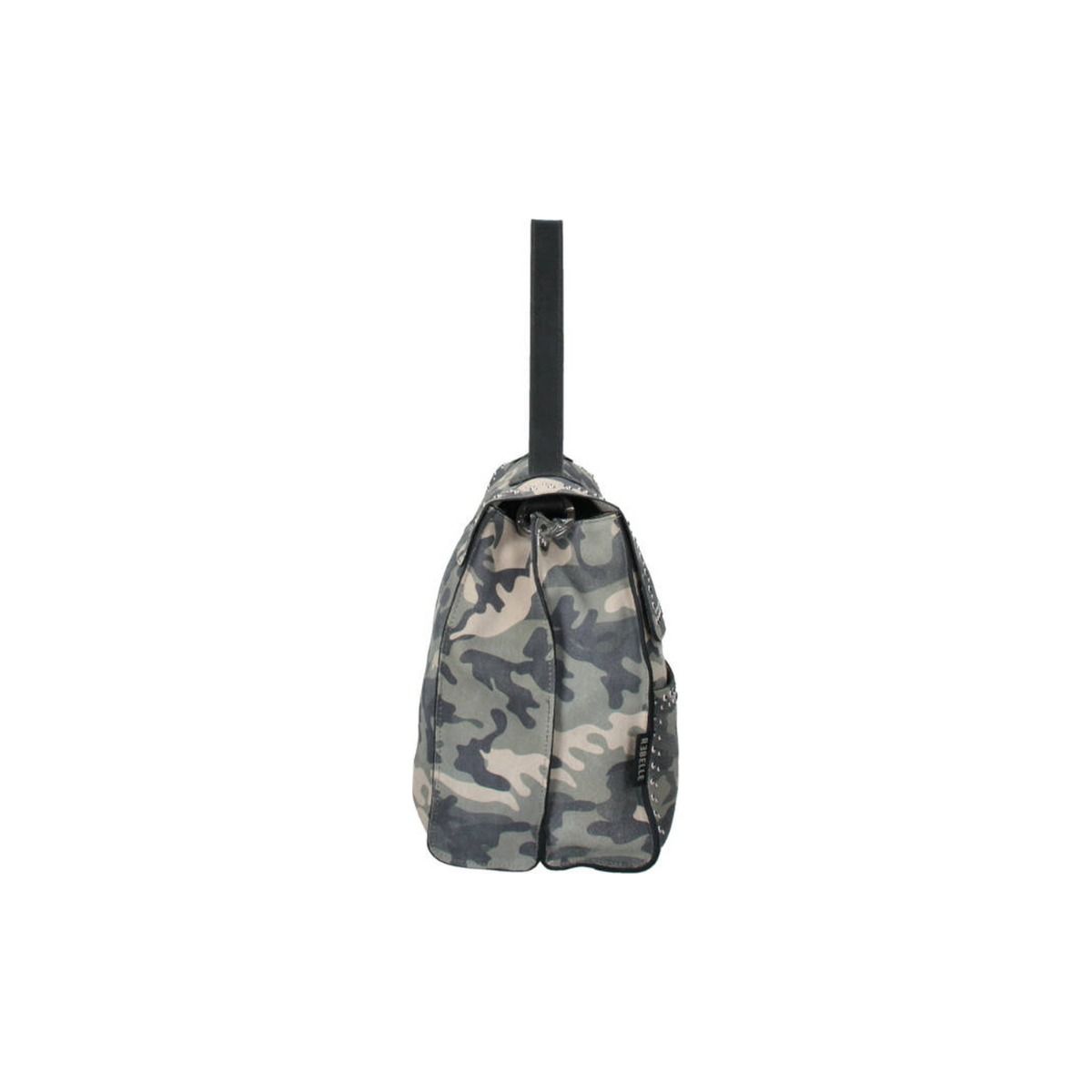 Borsa a spalla Clio Satchel L Combat in camoscio Rebelle