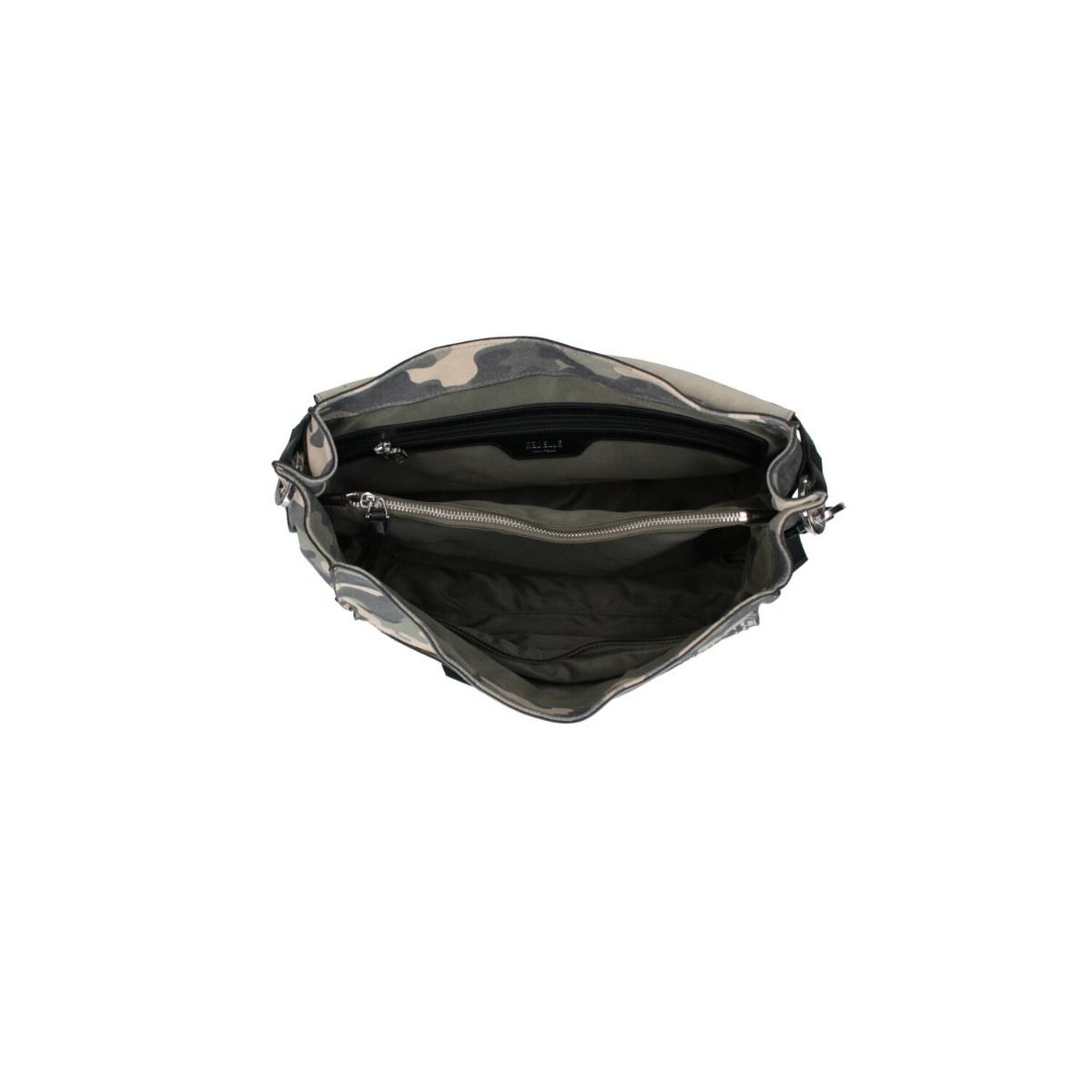 Borsa a spalla Clio Satchel L Combat in camoscio Rebelle