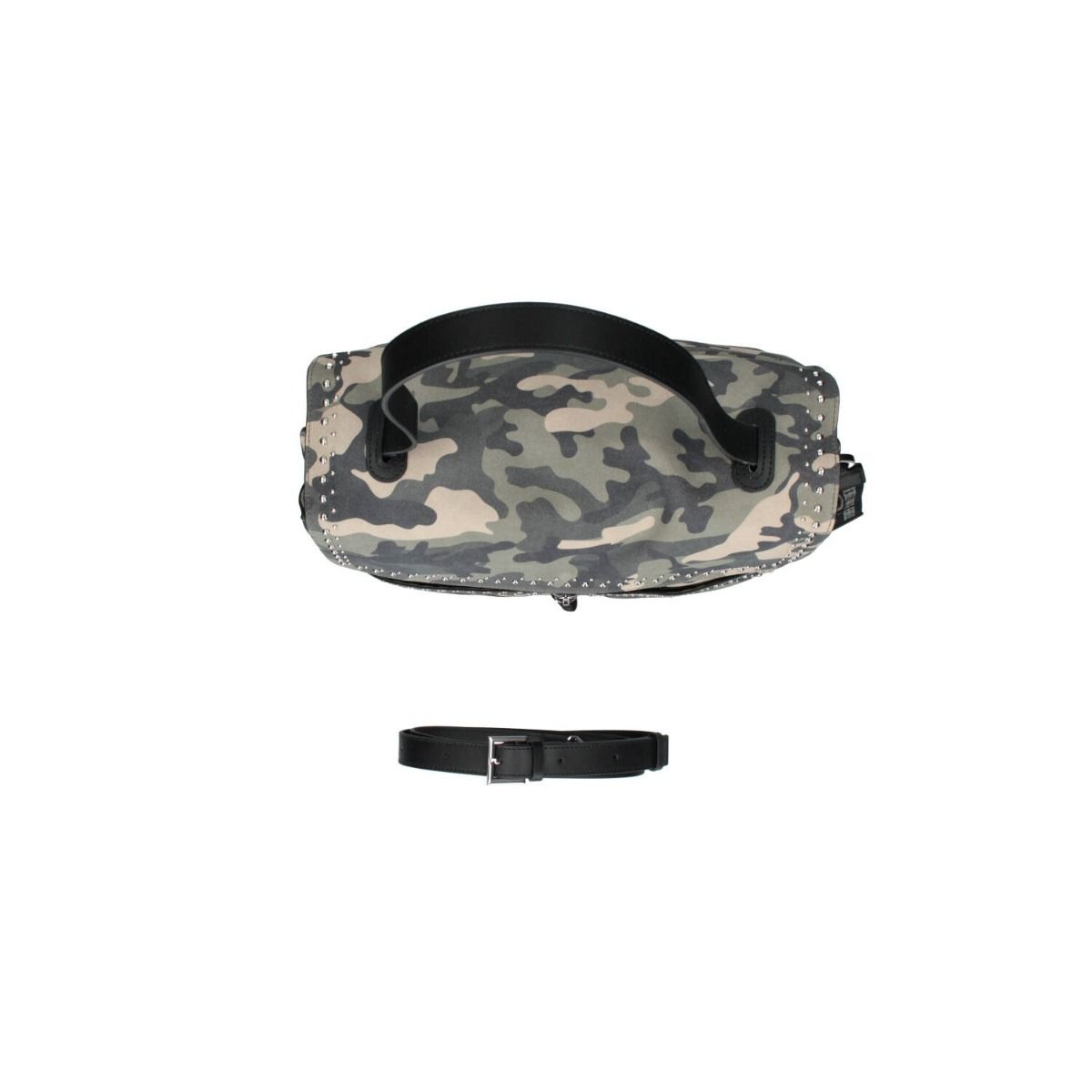 Borsa a spalla Clio Satchel L Combat in camoscio Rebelle