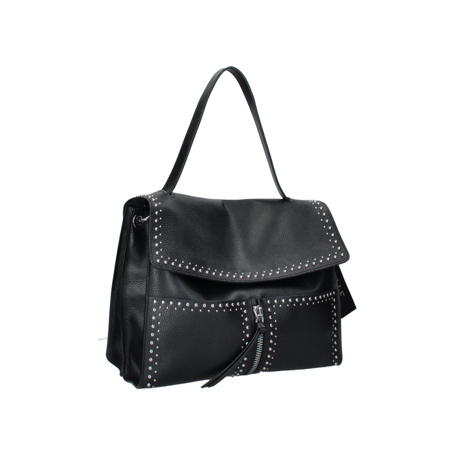 Rebelle Clio Satchel L Metal Leather Bag