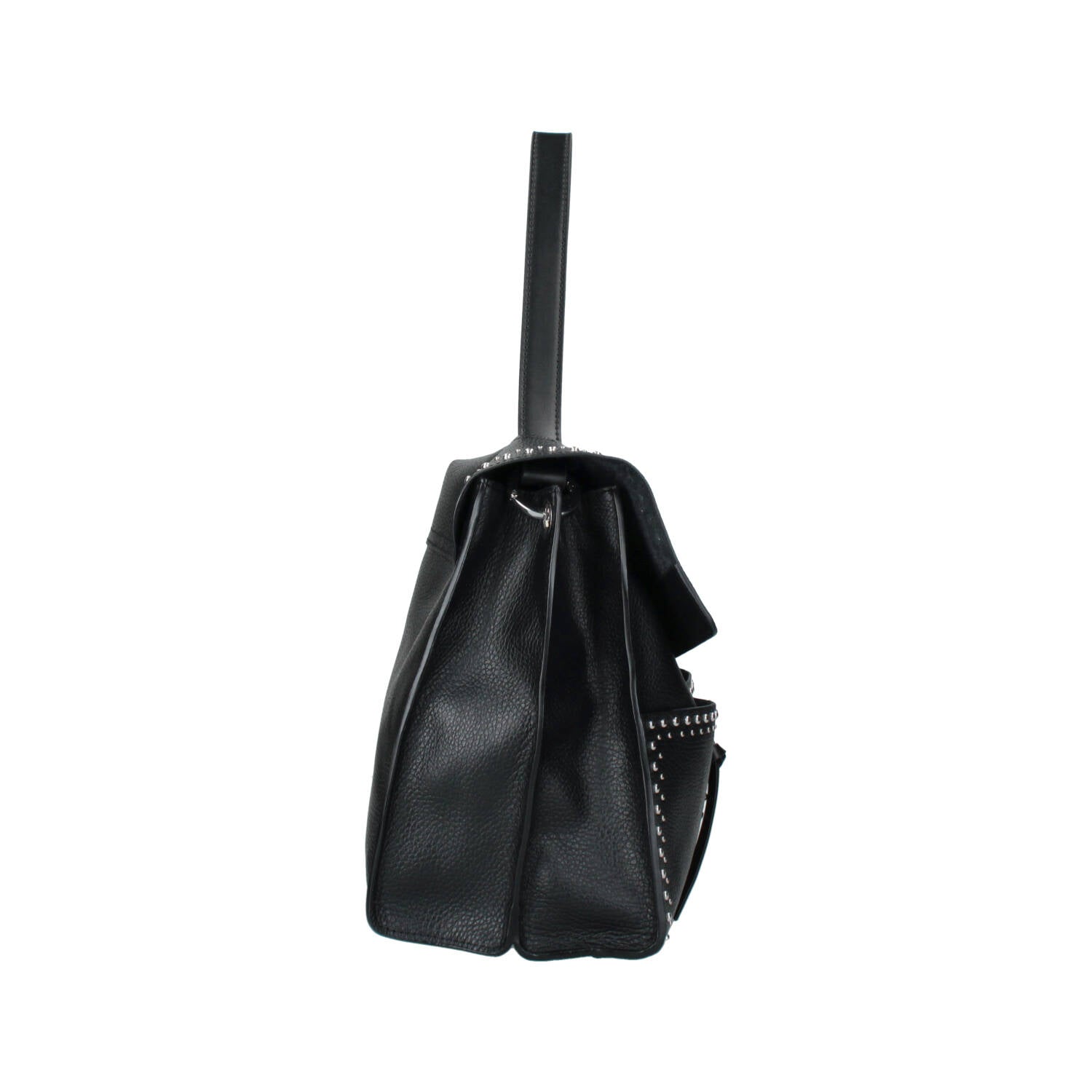 Rebelle Clio Satchel L Metal Leather Bag