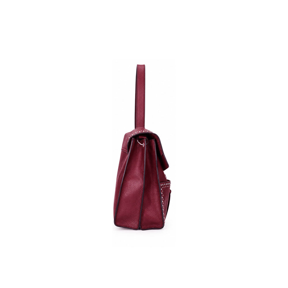 Borsa Clio Satchel L Metal in pelle Rebelle