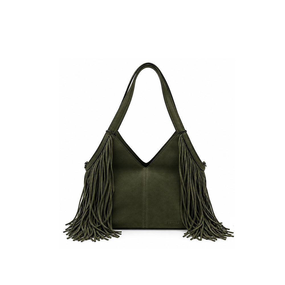 Borsa a spalla Shopping Tatjana in camoscio Rebelle