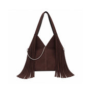 Borsa a spalla Shopping Tatjana in camoscio Rebelle