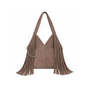 Borsa a spalla Shopping Tatjana in camoscio Rebelle
