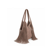 Borsa a spalla Shopping Tatjana in camoscio Rebelle