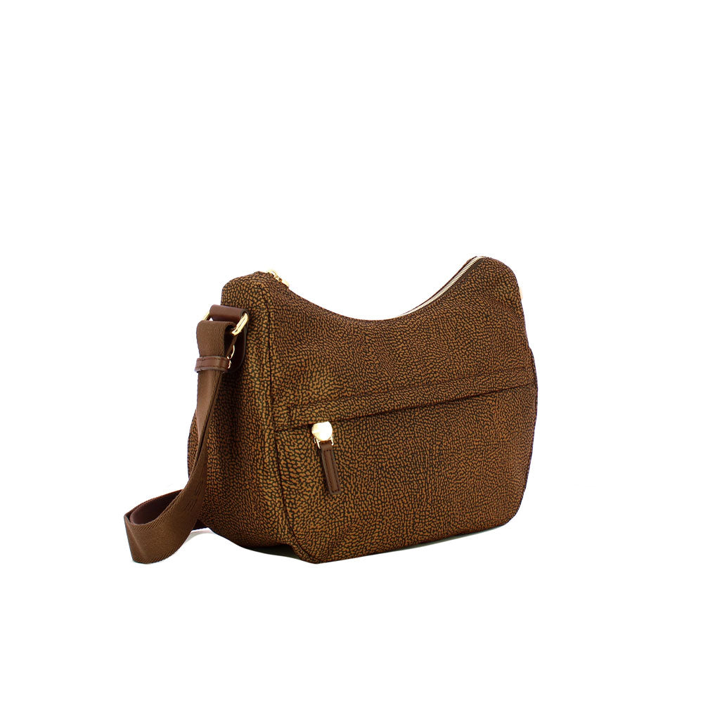 Borsa a spalla B-Club Luna Bag Middle in tessuto riciclato Borbonese