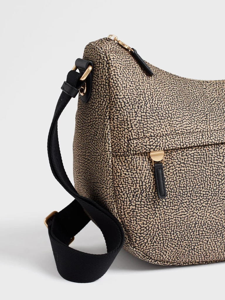 Borbonese B-Club Luna Bag Medium in recycled fabric