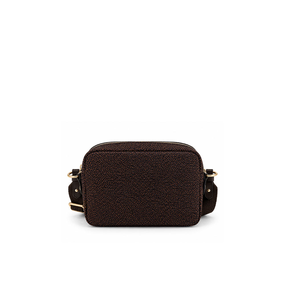 Borbonese B-Club Small shoulder bag in Op-print fabric