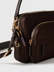 Borsa a spalla B-Club Small in tessuto stampa Op Borbonese
