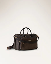 Borsa a mano in nylon e pelle Borbonese