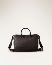 Borsa a mano in nylon e pelle Borbonese
