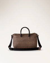 Borbonese nylon and leather handbag