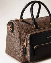 Borbonese nylon and leather handbag