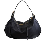 Borsa Prive Hobo Medium in tessuto con stampa Op e pelle Borbonese