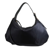 Borsa Prive Hobo Medium in tessuto con stampa Op e pelle Borbonese