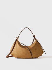 Borbonese Small Prive Hobo bag in recycled Op fabric and leather