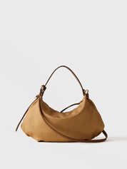 Borbonese Small Prive Hobo bag in recycled Op fabric and leather