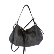 Borsa Prive Hobo Small in tessuto riciclato Op e pelle Borbonese