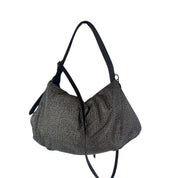 Borsa Prive Hobo Small in tessuto riciclato Op e pelle Borbonese