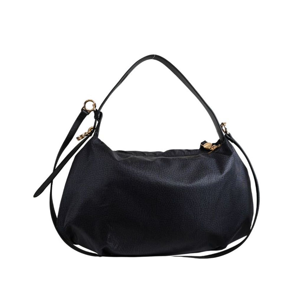 Borsa Prive Hobo Small in tessuto riciclato Op e pelle Borbonese