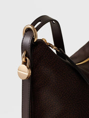 Borbonese Prive Small crossbody bag in Op fabric and animal print